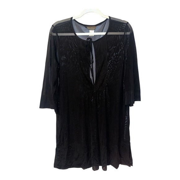 Tommy Bahama Black Sheer Swimsuit Coverup, Small - Picture 2 of 8